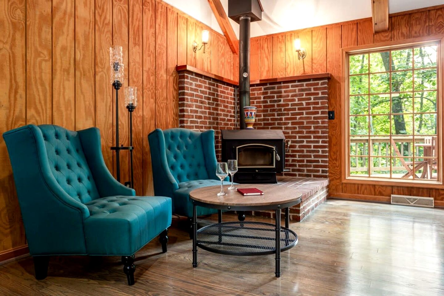 Spacious Cabin Retreat with Hot Tub, Fire Pit, Large Deck and Access to Community Pool and Other Amenities at this Berekely Springs, WV Getaway