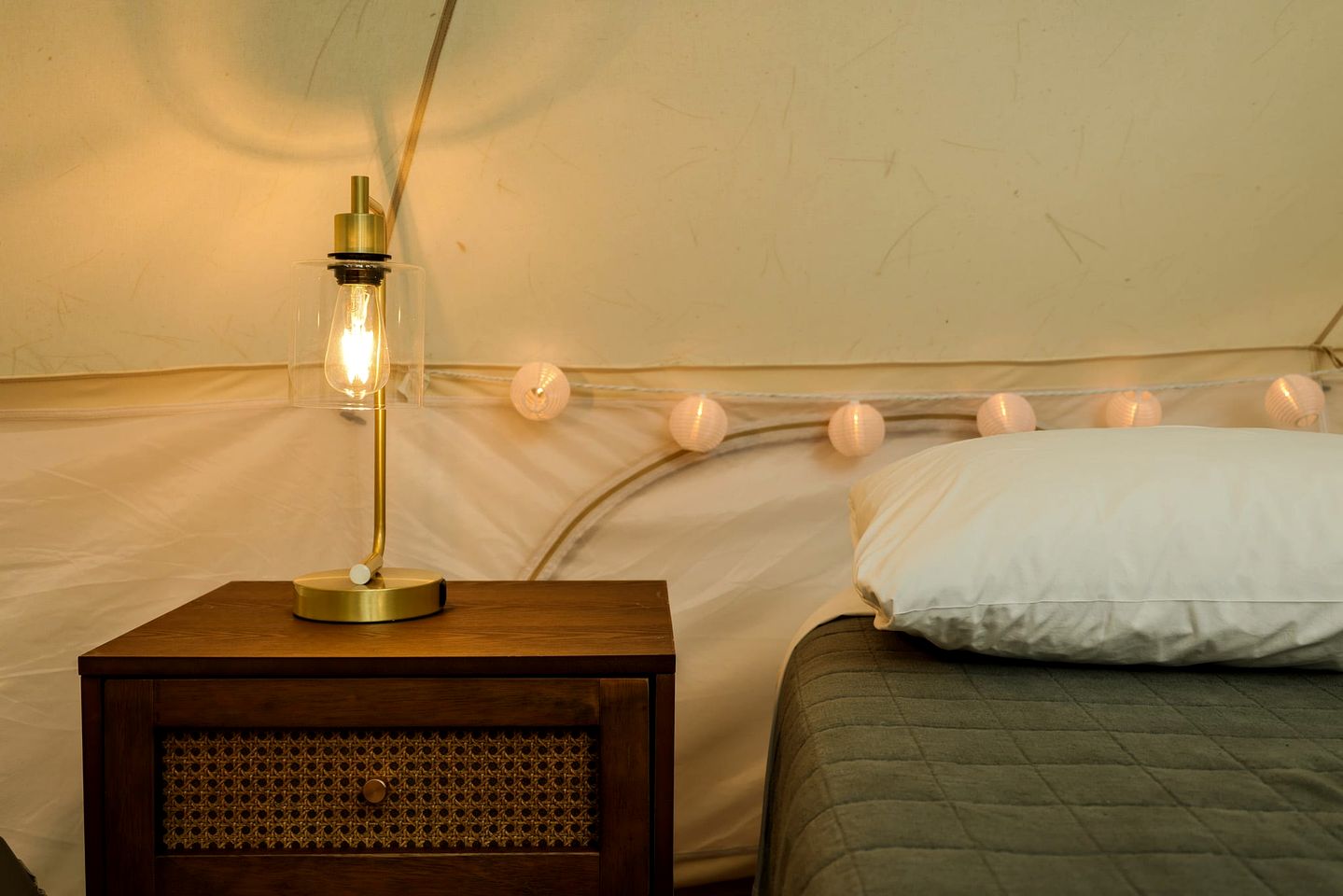 Pet-Friendly Bell Tent with Chic and Cozy Interior in Maine