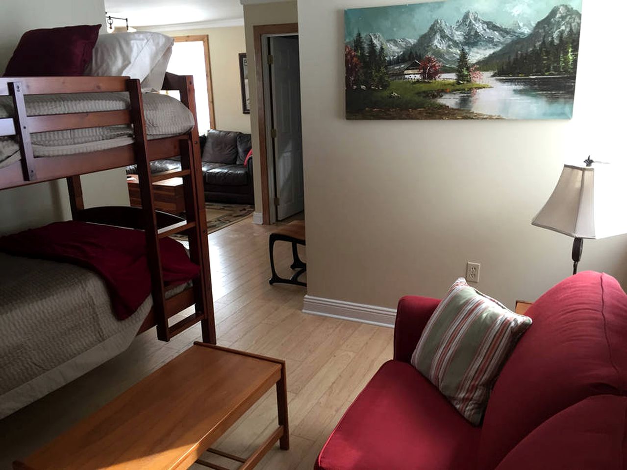 Spacious Log Cabin Rental near South Pond Lake, Maine