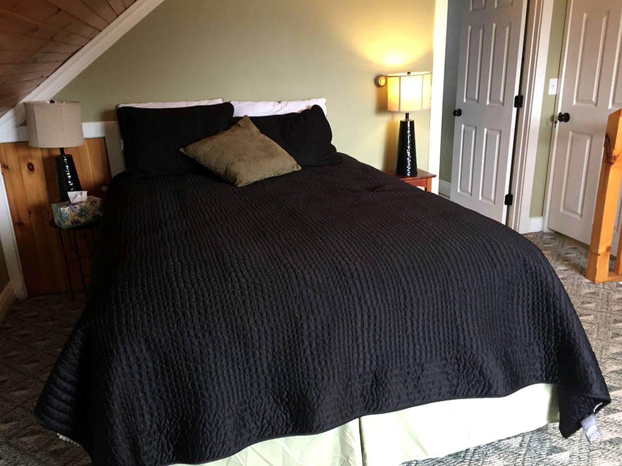 Spacious Log Cabin Rental near South Pond Lake, Maine