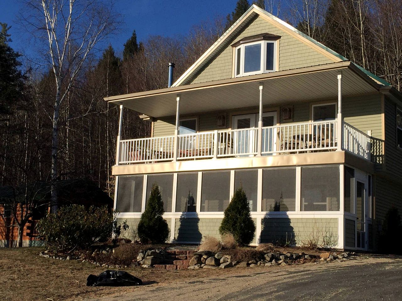 Spacious Log Cabin Rental near South Pond Lake, Maine