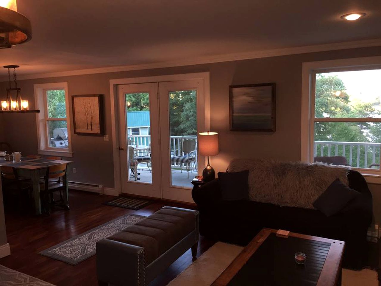 Spacious Log Cabin Rental near South Pond Lake, Maine