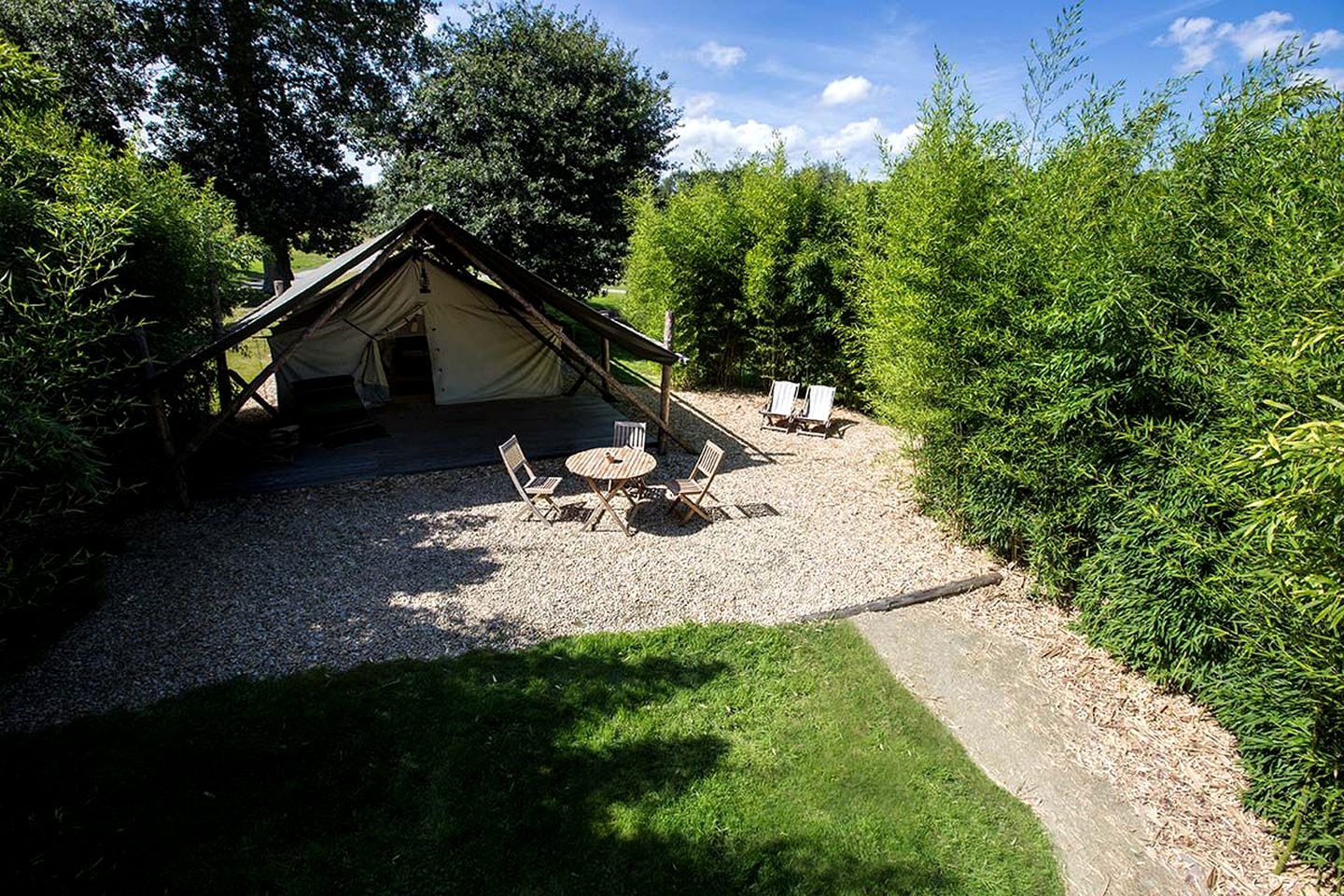 Spacious Safari Tent Tucked Away in the Green Countryside of Brittany, France