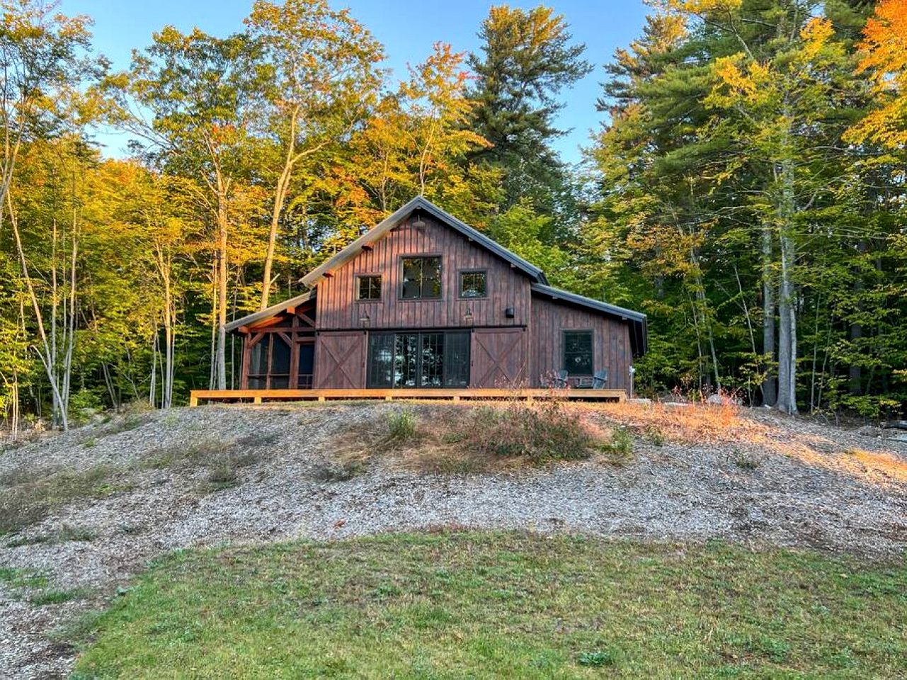 Spectacular Modern Barn Nestled in the Trees in Bridgton, Maine