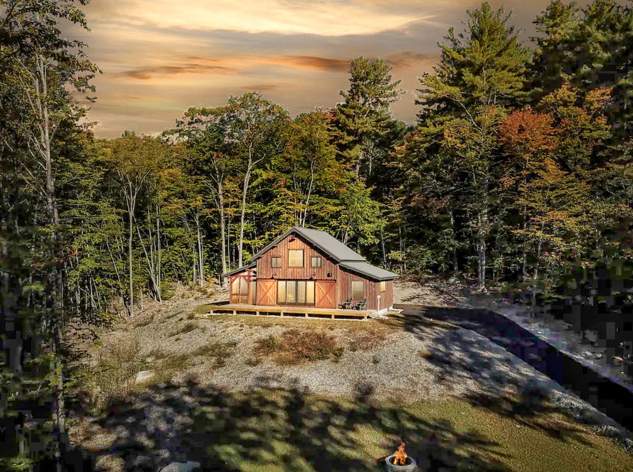 Spectacular Modern Barn Nestled in the Trees in Bridgton, Maine