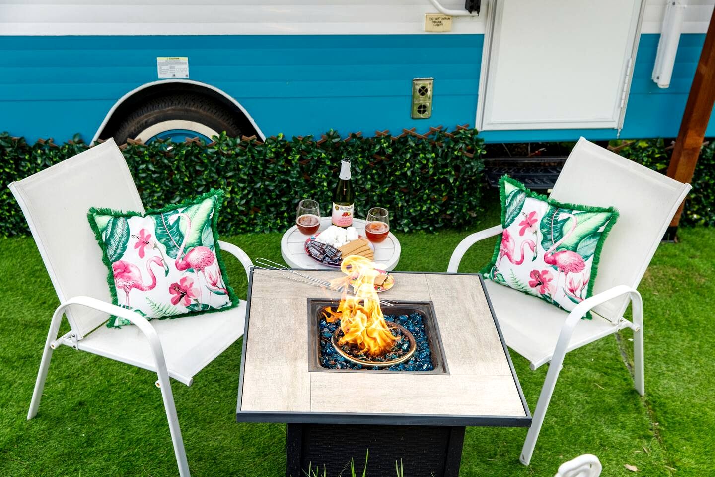 Vintage-Inspired Retro RV with Flamingo Theme Near Coast & Hiking Trails, El Cajon CA