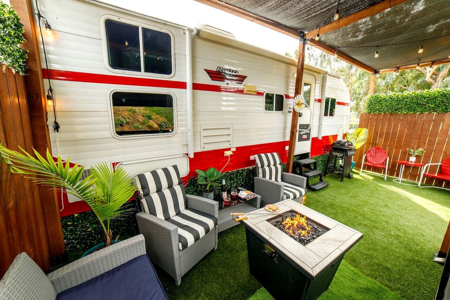 Bright Retro Family Trailer with Vintage Charm & Private Yard Near San Diego Attractions, El Cajon CA