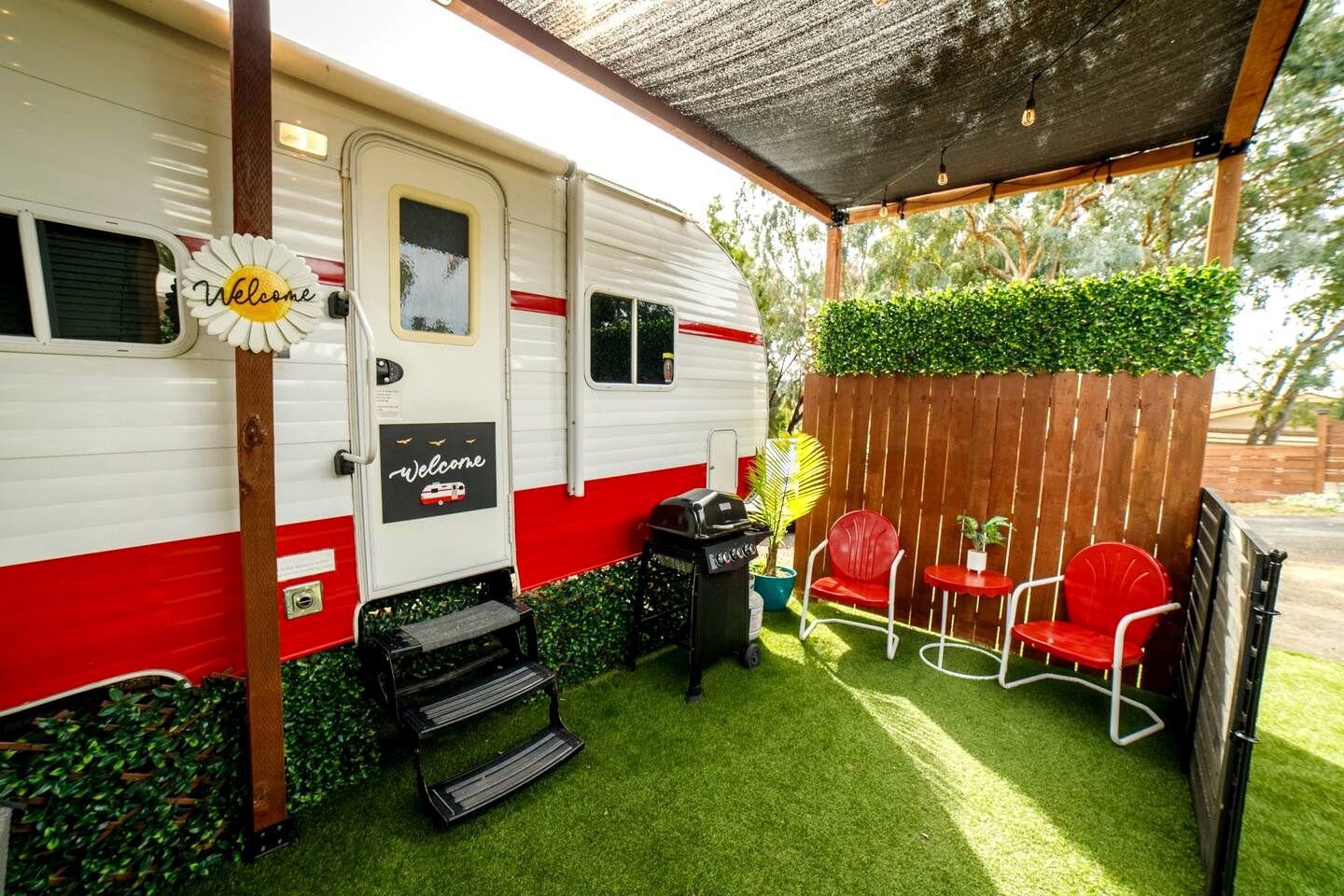 Bright Retro Family Trailer with Vintage Charm & Private Yard Near San Diego Attractions, El Cajon CA