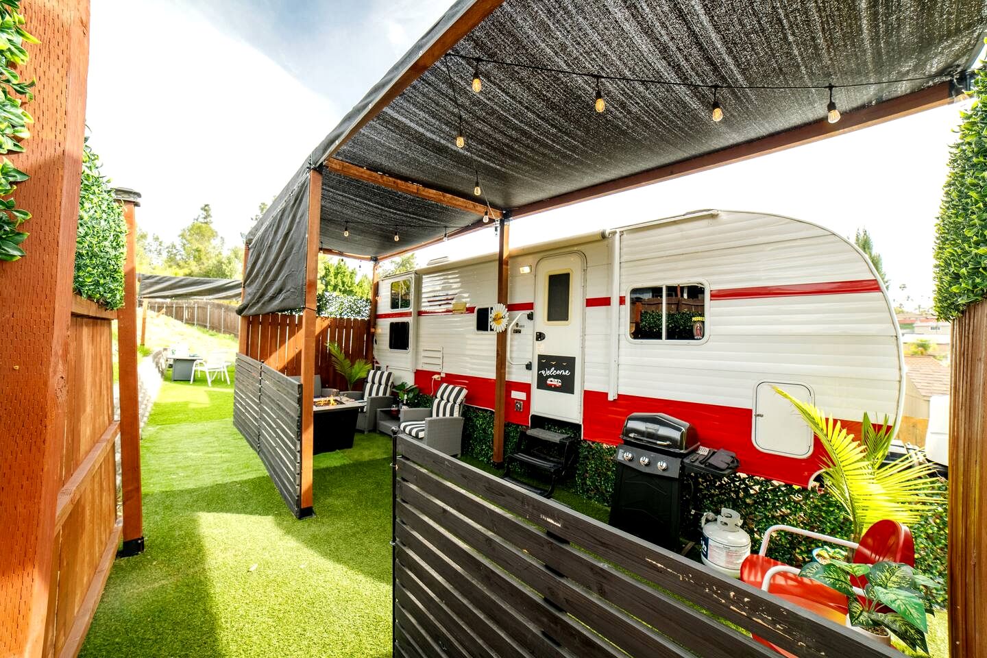 Bright Retro Family Trailer with Vintage Charm & Private Yard Near San Diego Attractions, El Cajon CA