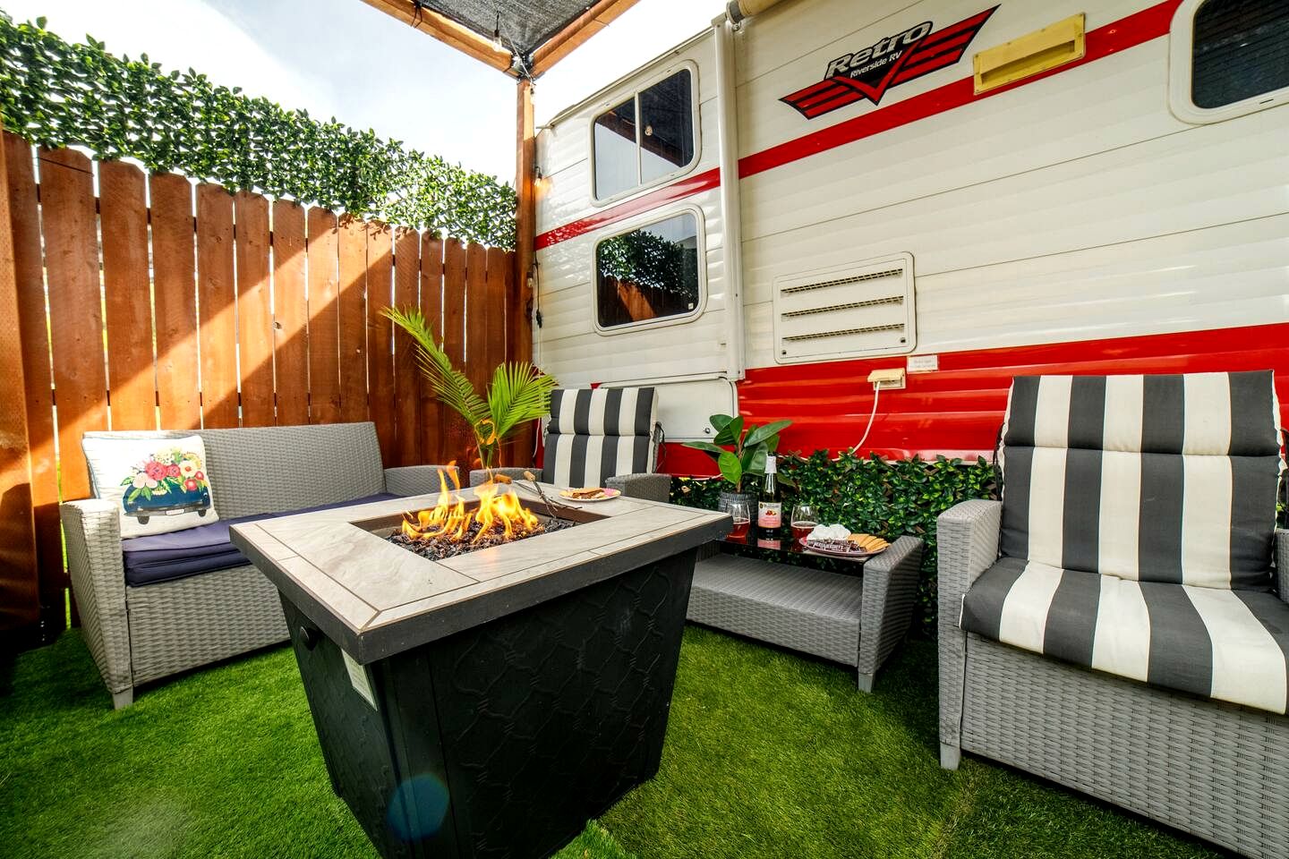 Bright Retro Family Trailer with Vintage Charm & Private Yard Near San Diego Attractions, El Cajon CA