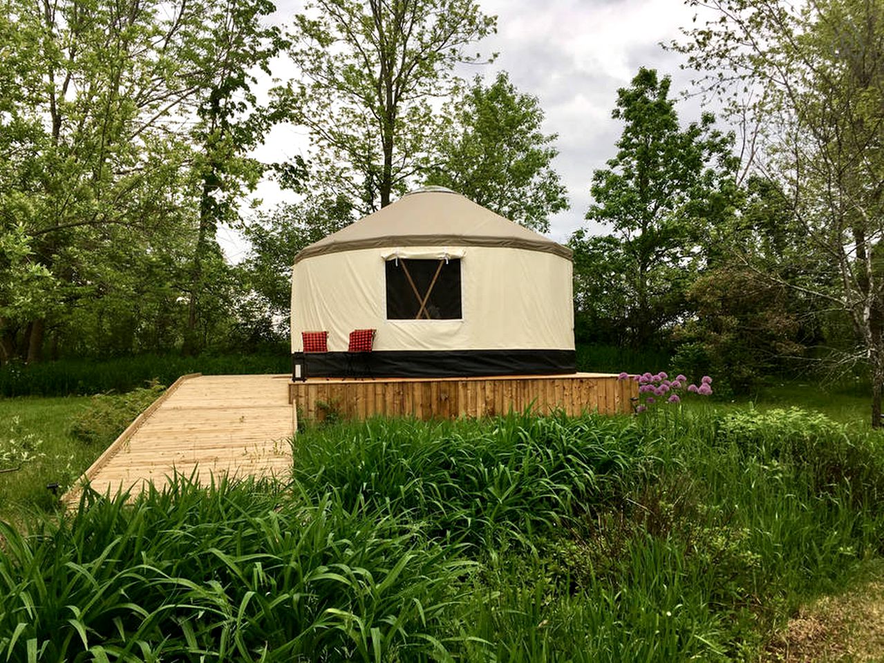 Authentic Yurt Rental on an Organic Farm near Cornwall, Ontario