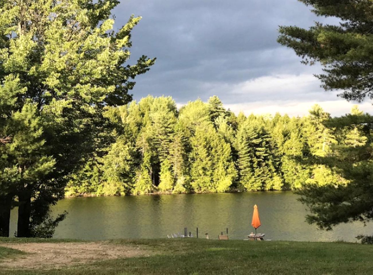 Family-Friendly Cabin Rental with Fire Pit on Shores of Sysladobsis Lake in Maine