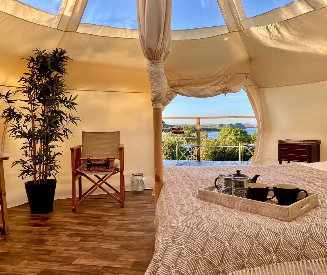 Radiant Lakeside Bell Tent Oasis near Rutland Water in Rutland
