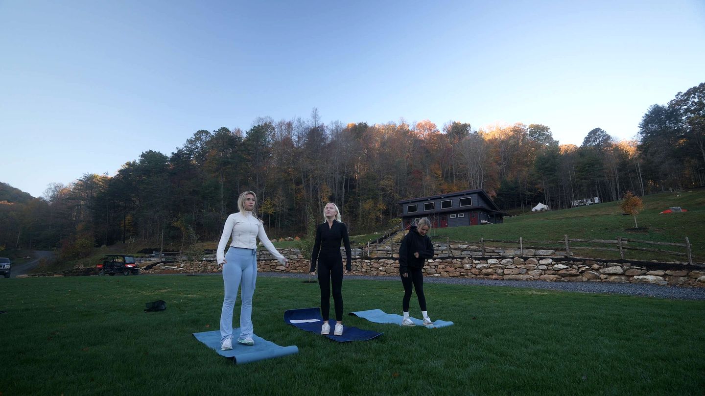 Stargazer’s Glamping Retreat with Hot Tub and Fireside Lounge Seating in Waynesville, North Carolina