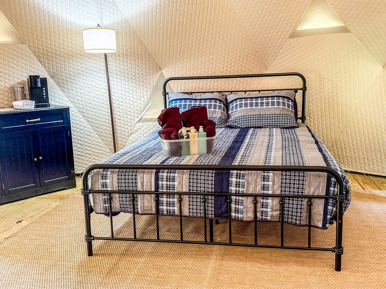 Starlit Geodesic Dome Haven Overlooking a Mountain River in New York’s Catskills