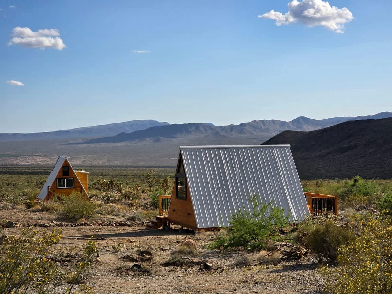 Secluded Desert A-Frame Tiny Home with Exclusive Privacy near Skywalk | Mohave County, Arizona