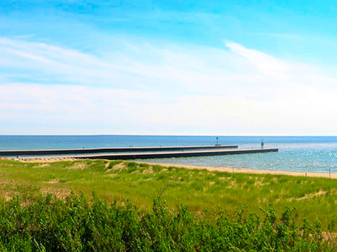 Stately 20-Person Beach Vacation Rental on the Shores of Lake Michigan near Muskegon, Michigan