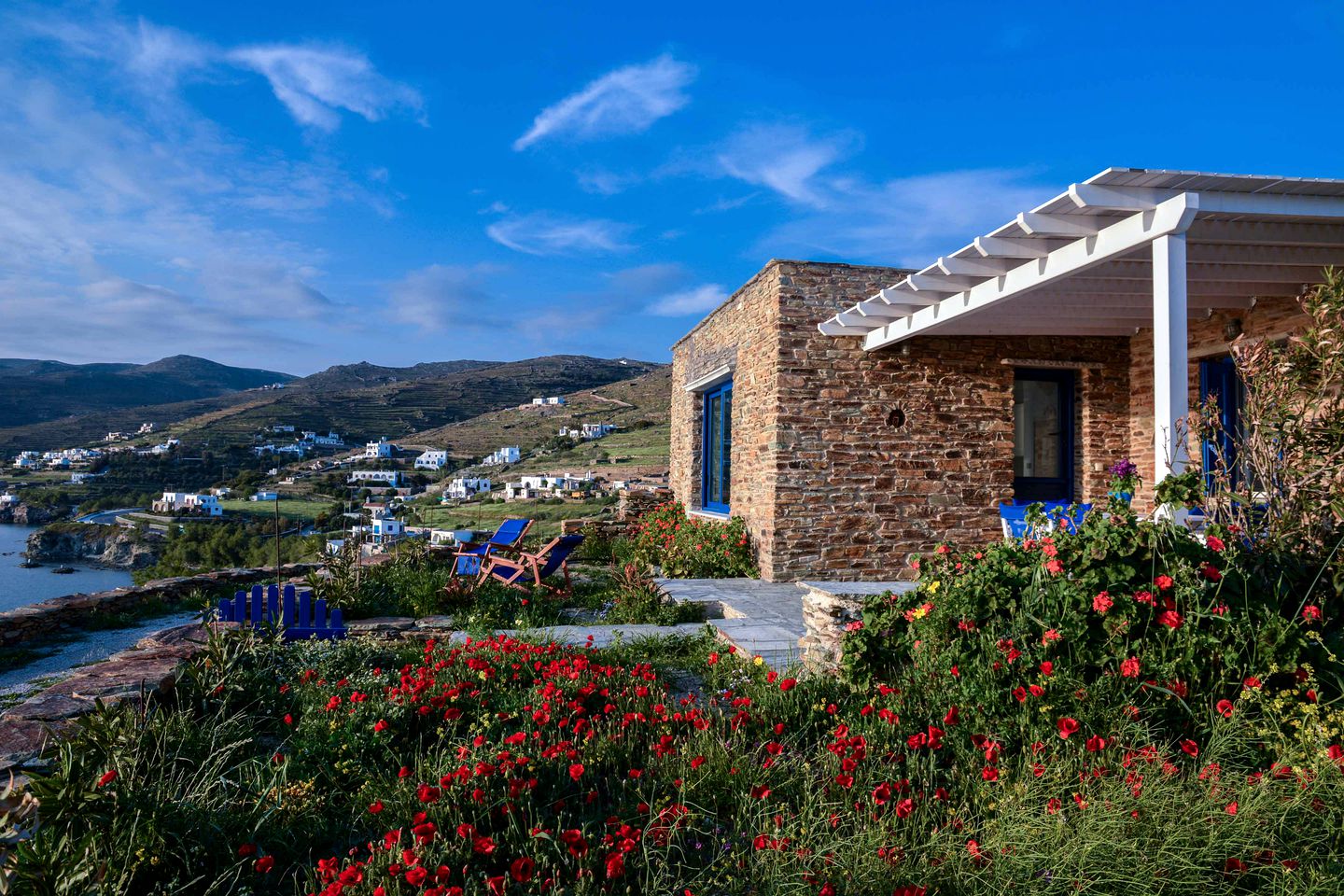 Unique Cottage Rental with Panoramic Views from the Terrace on Tinos Island, Greece