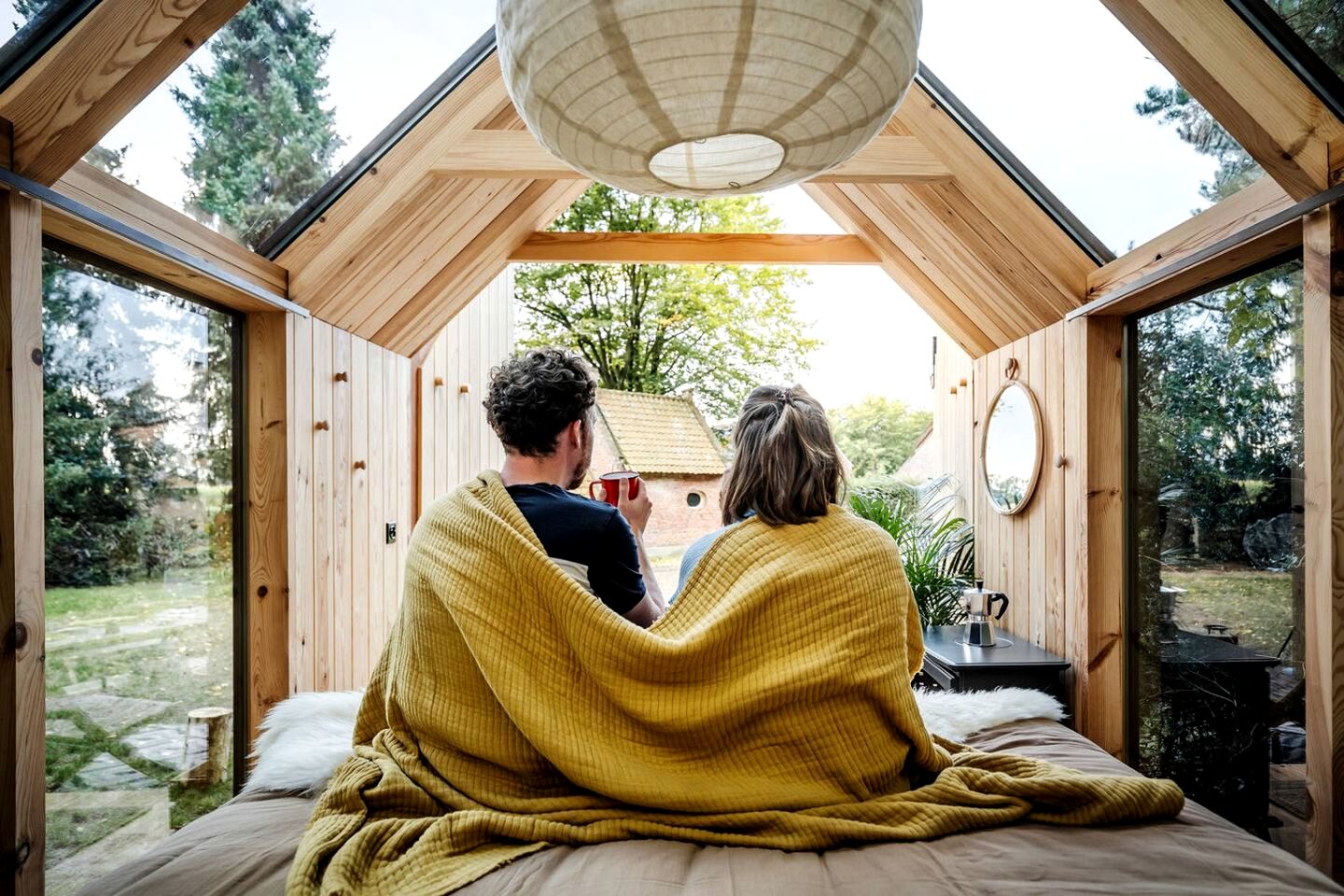 Cozy Glass Cabin with Stargazing Experience near De Merode Nature Park in Westerlo, Flanders