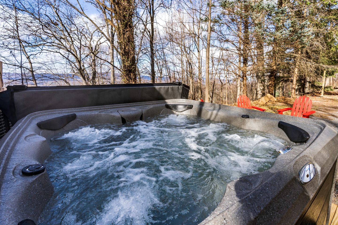 Stone Cabin with Amazing Views, Hot Tub, Fire Pit and Game Room Perfect for Your Gerrardstown, WV Getaway