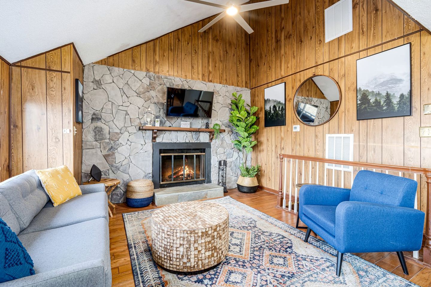 Stone Cabin with Amazing Views, Hot Tub, Fire Pit and Game Room Perfect for Your Gerrardstown, WV Getaway