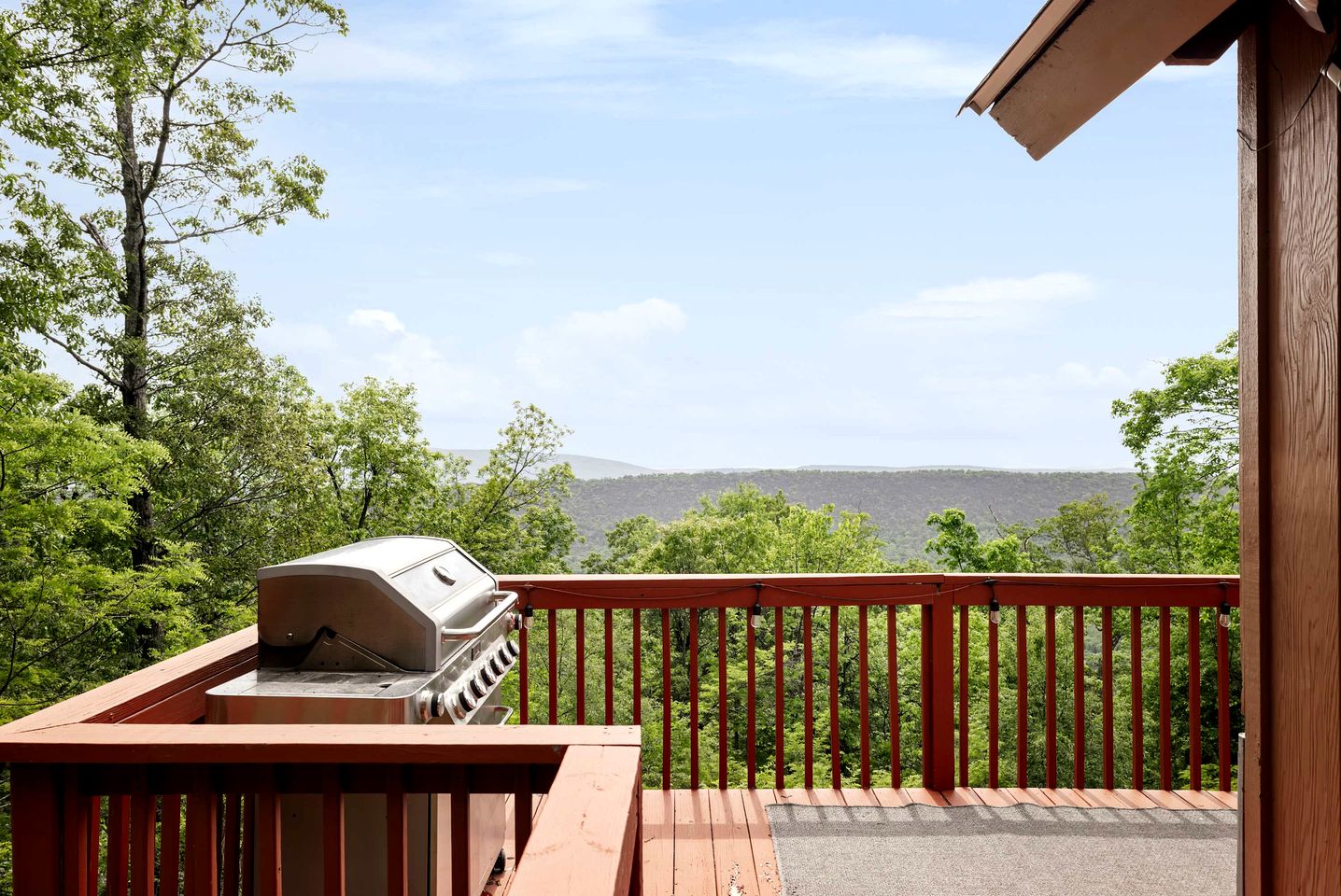 Rustic-Modern Chalet w/ Fire Pit, Deck & Views in Slanesville, WV