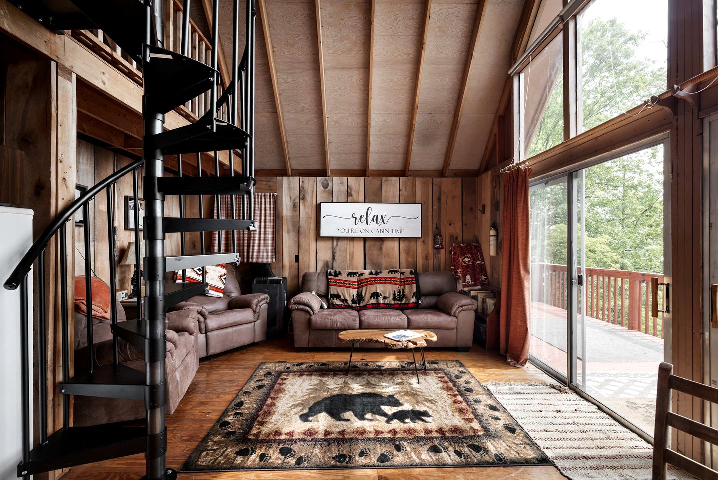Rustic-Modern Chalet w/ Fire Pit, Deck & Views in Slanesville, WV