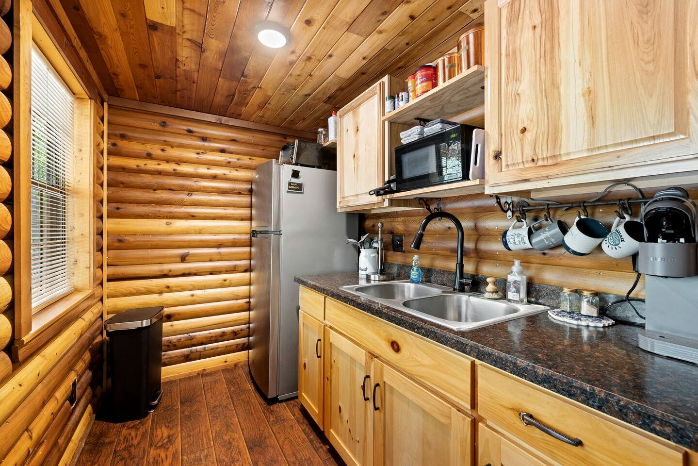 Stunning Riverfront Log Cabin Nestled Amidst Trees in Nashoba, Oklahoma