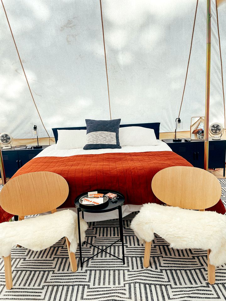 Stunning Safari Tent Rental on the Pecos River, for Great Glamping Getaways in New Mexico