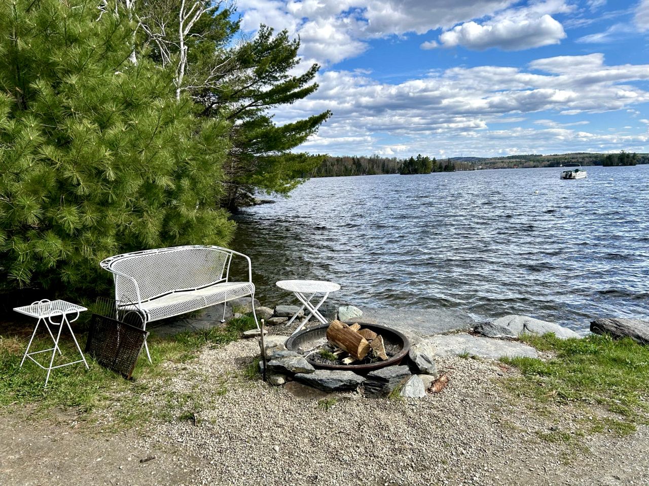 Stunning Waterfront Cabin with Fire Pit, Porch and Deck in Maine