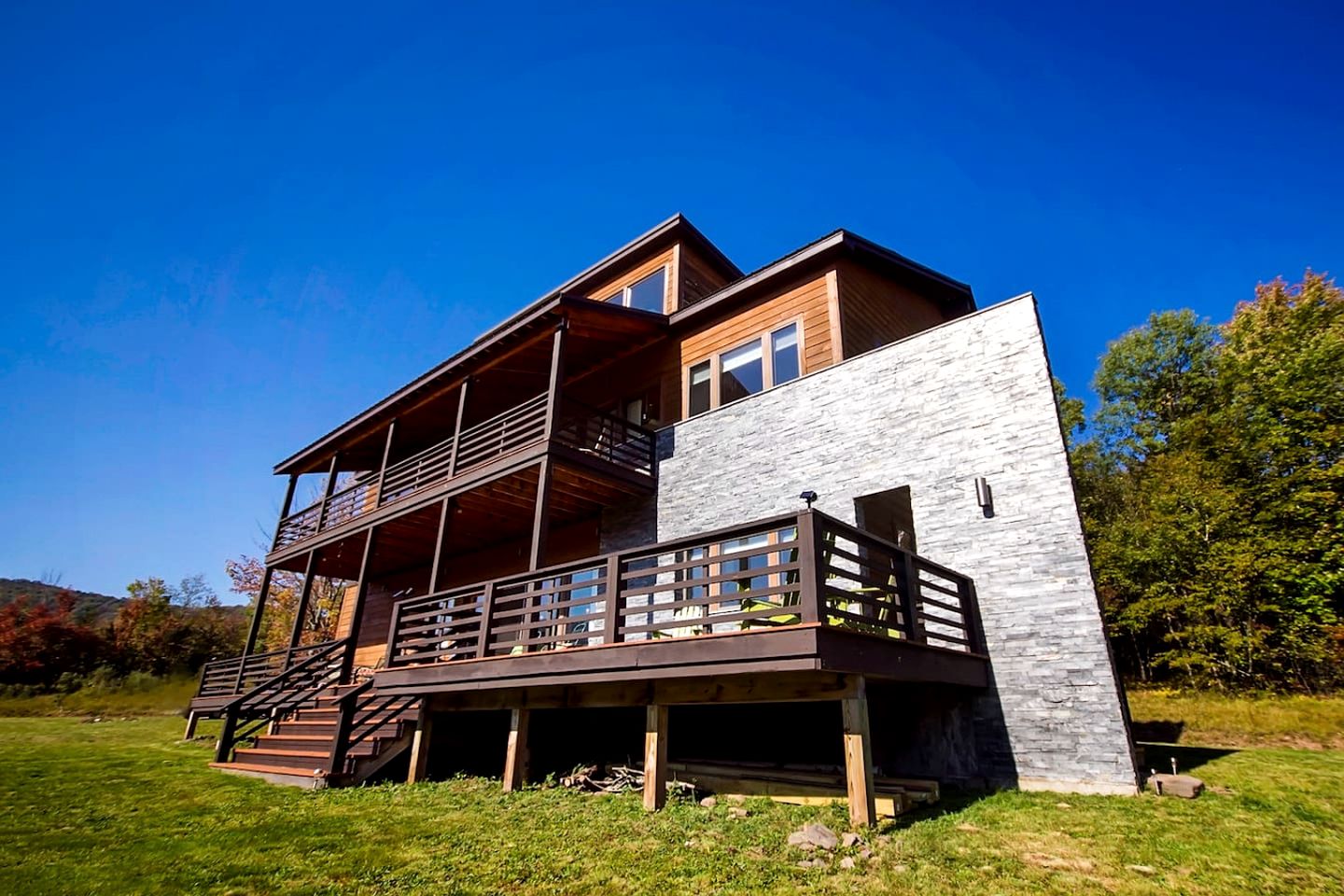 Secluded Contemporary Haven with Fire Pit & Sweeping Vistas in Margaretville, New York
