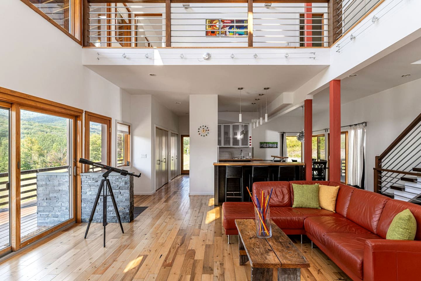 Secluded Contemporary Haven with Fire Pit & Sweeping Vistas in Margaretville, New York