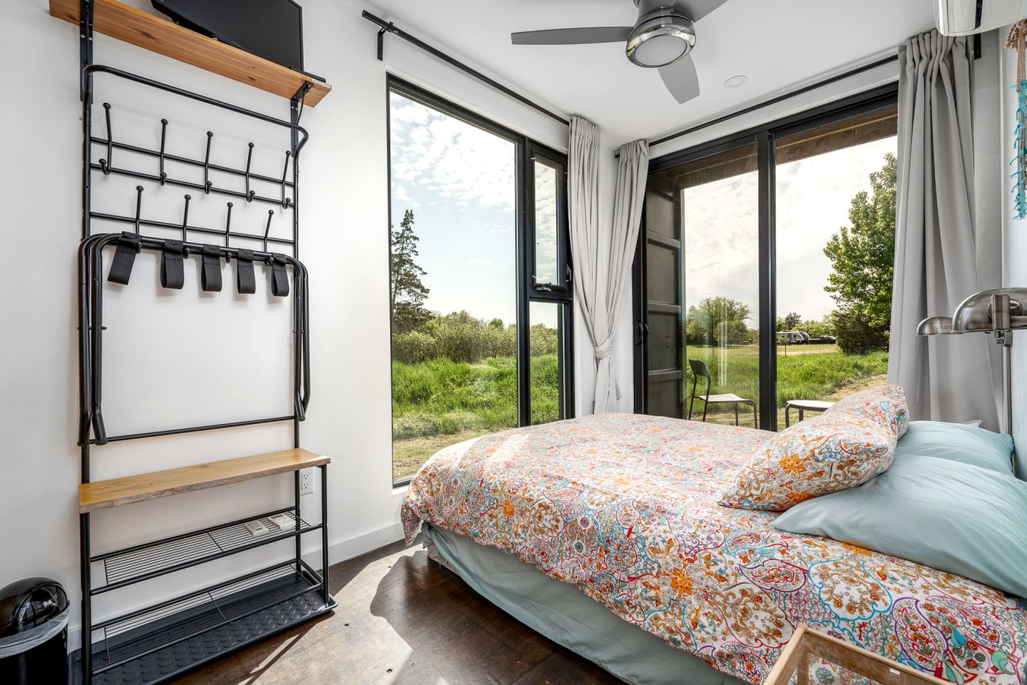 Stylish Modern Shipping Container Retreat with Scenic Meadow Views Near Prince Edward County, Ontario