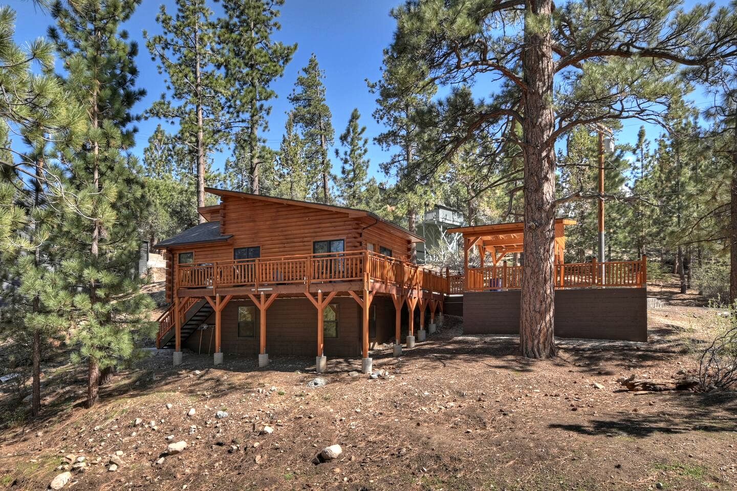 Gorgeous Modern Log Cabin Nestled in the Woods in Big Bear, California