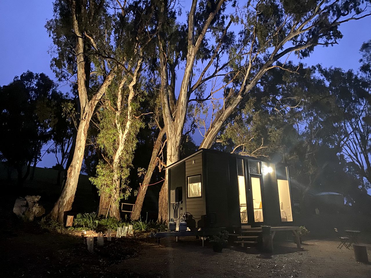 Countryside Tiny House for a Pet Friendly Glamping Getaway in Howes Creek, Victoria