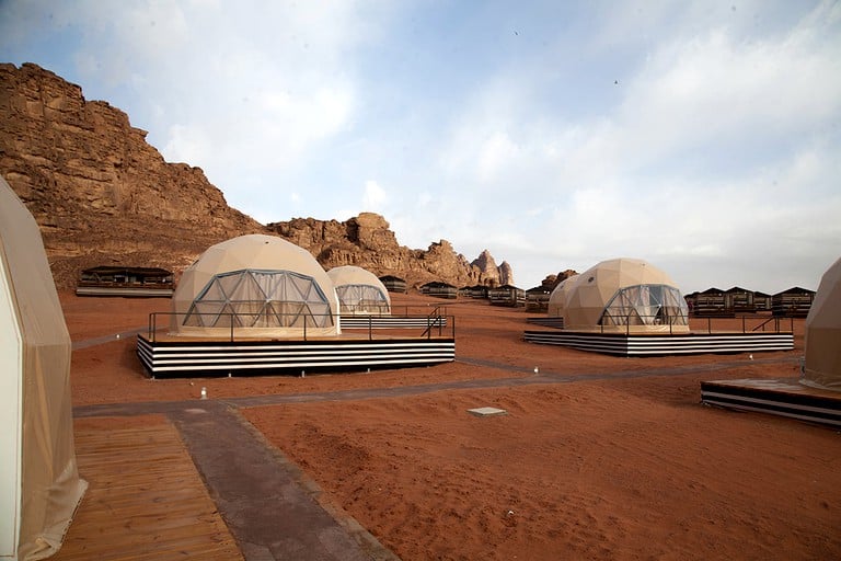 Book out one of these luxury desert domes in Wadi Rum Desert, Jordan