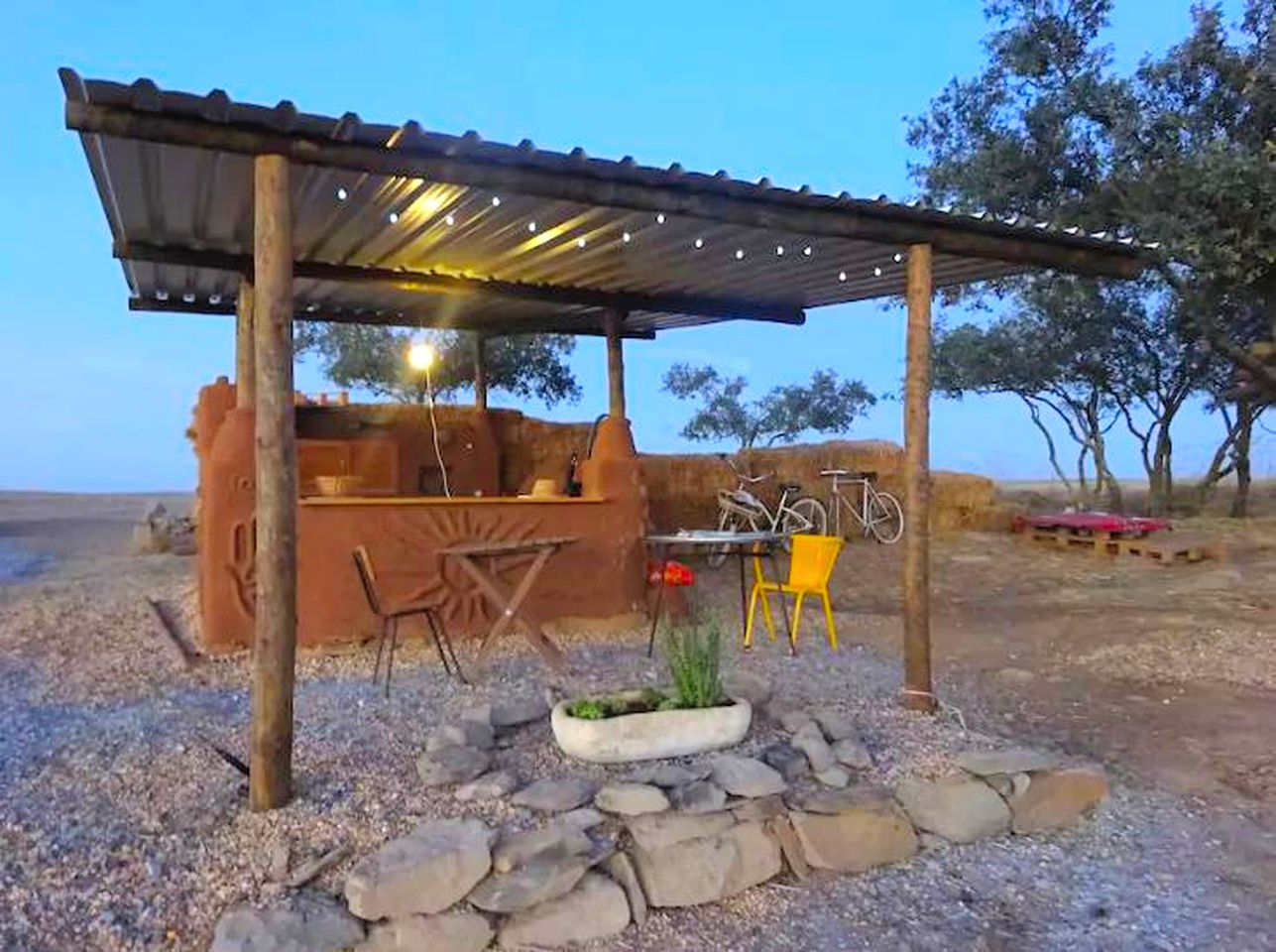 Sunny Bell Tent on a Family Farm near Ecotourism Zone in Castro Verde, Portugal