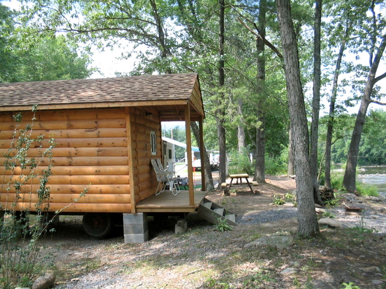 Rustic Cabin Rental on Family-Friendly Campsite near Harrisburg, Pennsylvania