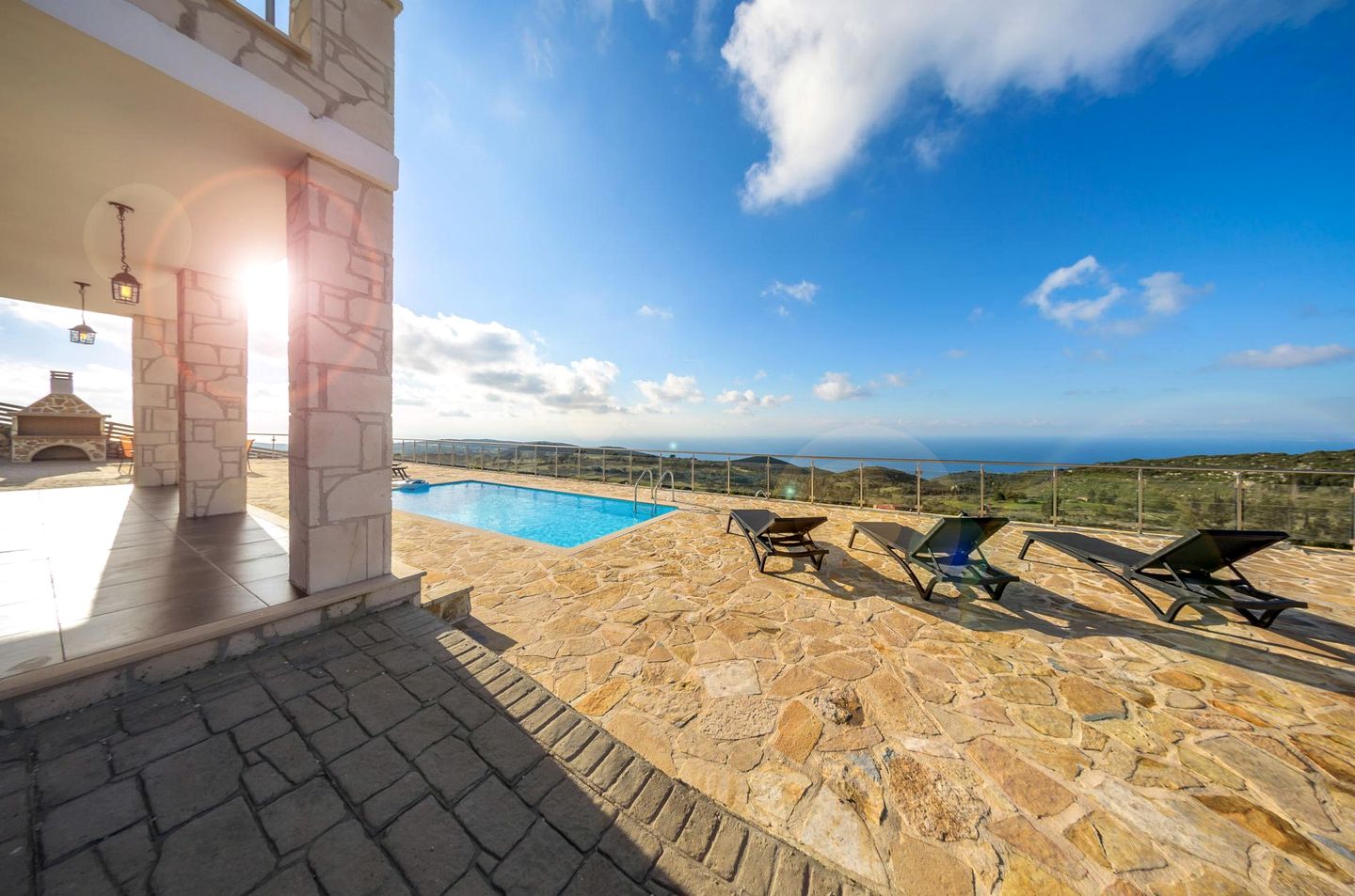 Charming Hilltop Stone Villa with Private Pool & Sea Views near Zakynthos, Greece