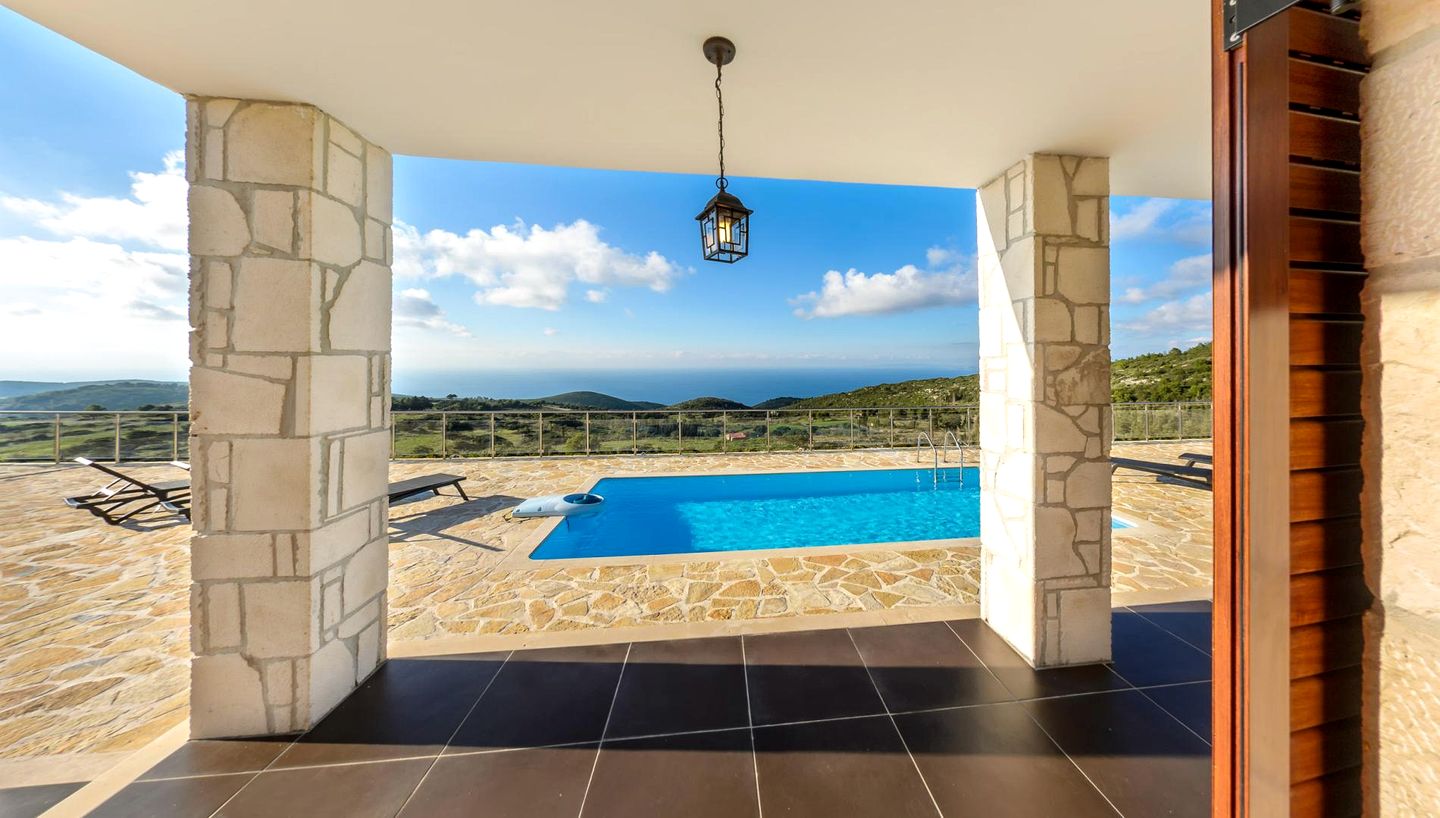 Charming Hilltop Stone Villa with Private Pool & Sea Views near Zakynthos, Greece