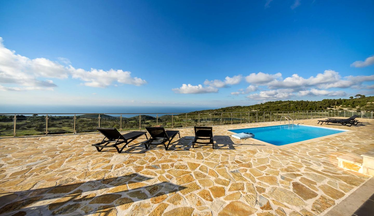 Charming Hilltop Stone Villa with Private Pool & Sea Views near Zakynthos, Greece
