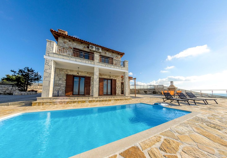 Charming Hilltop Stone Villa with Private Pool & Sea Views near Zakynthos, Greece