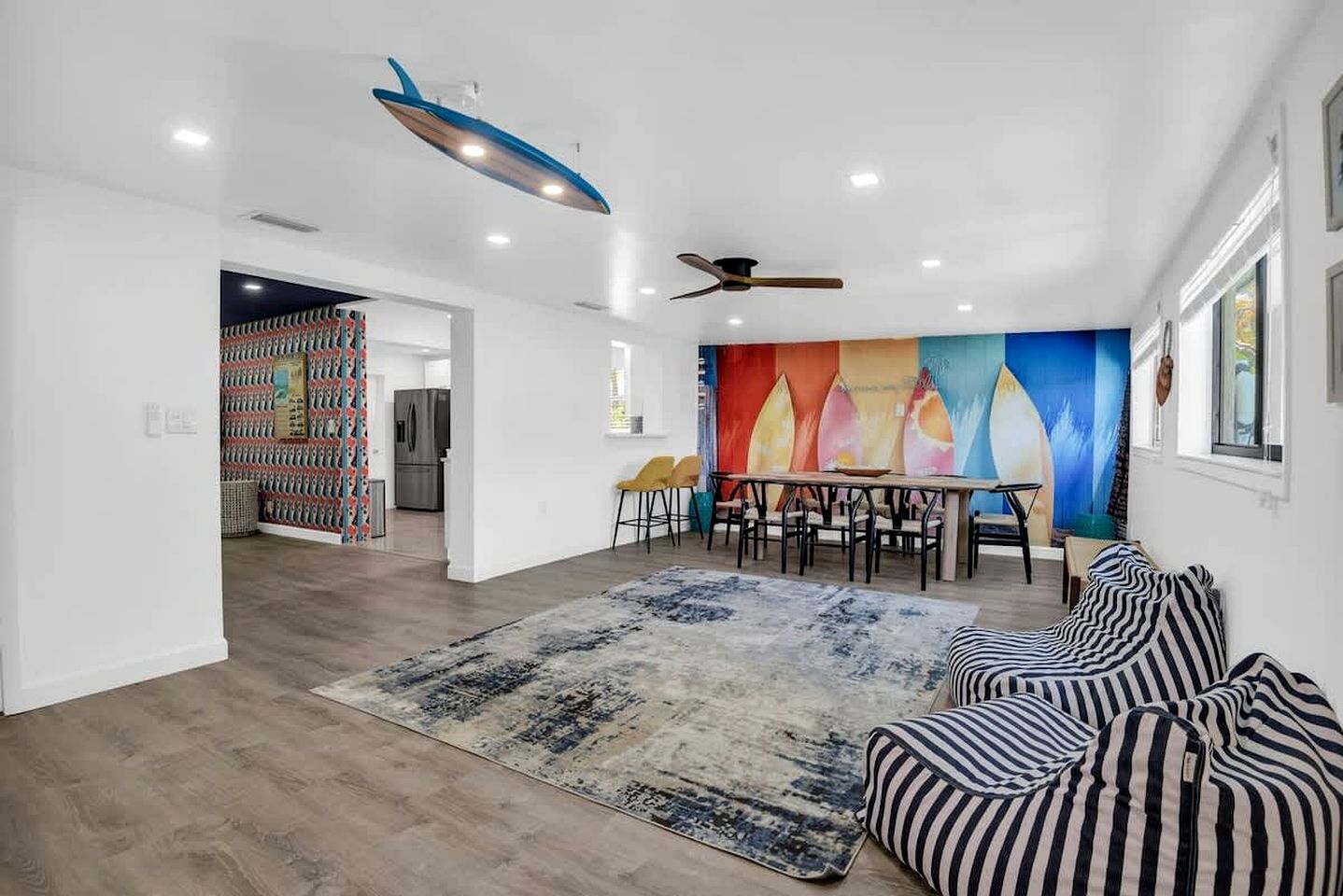 Stylish Surf-Themed Beach House with Private Pool Near Pompano Beach Pier, Pompano Beach Florida