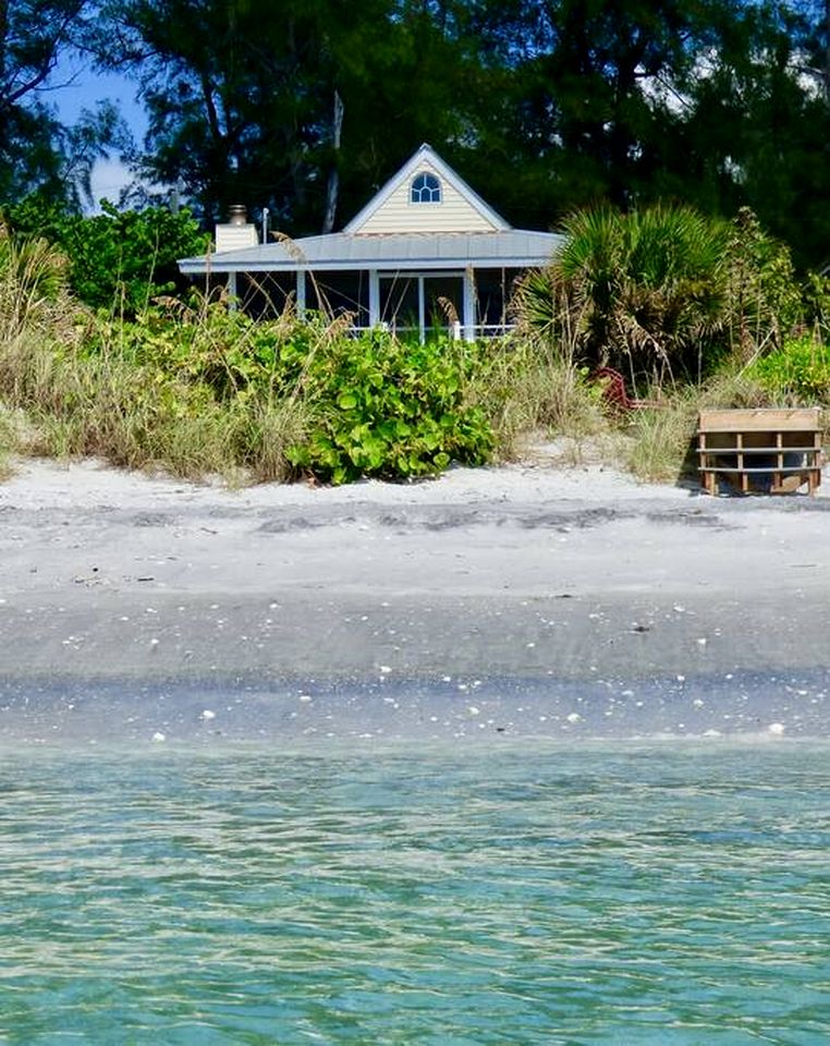 Incredible Beach Front Cottage with Gorgeous Sea Views for a Peaceful Escape on Little Gasparilla Island, Florida