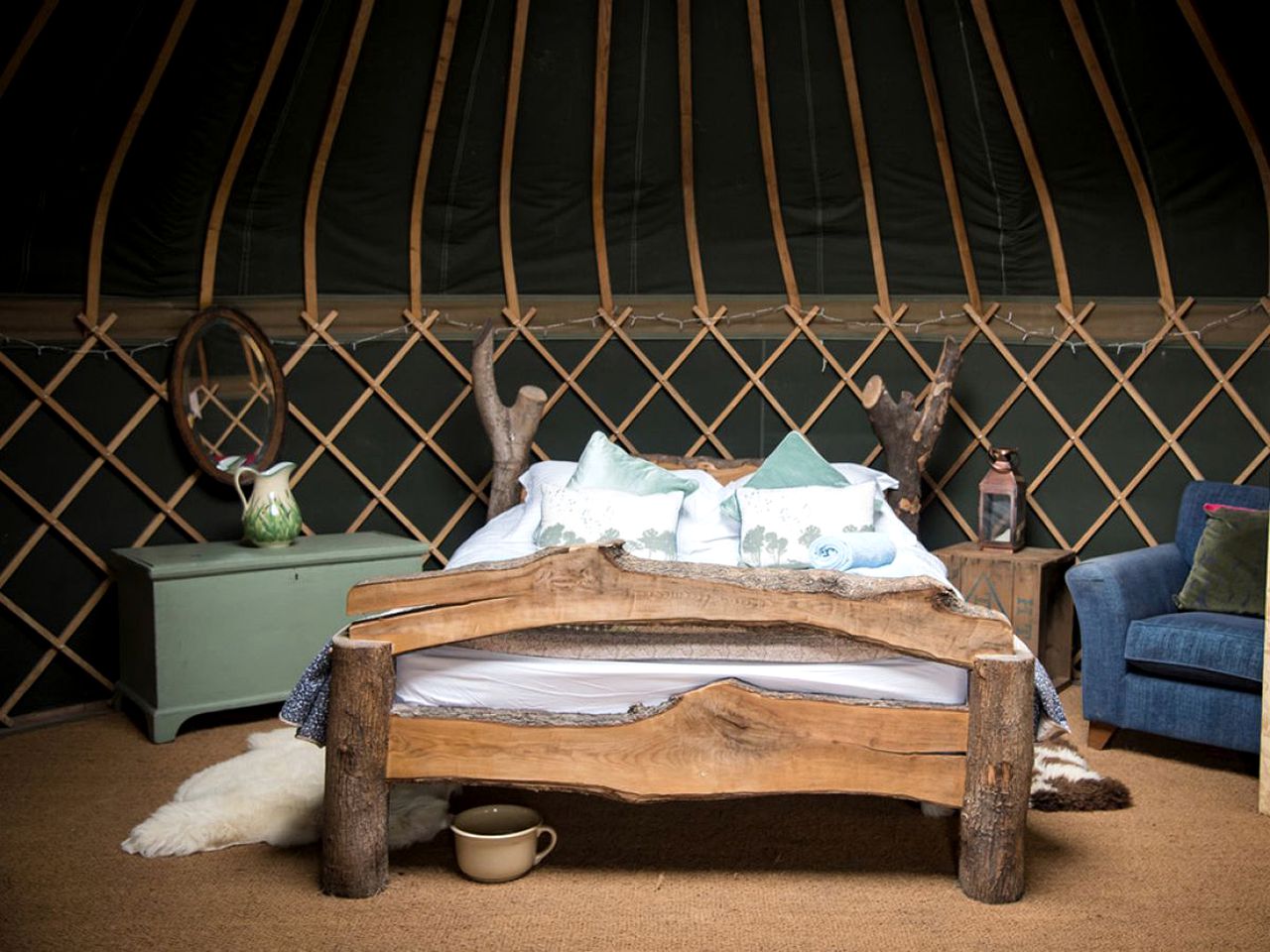 Romantic Luxury Camping Yurt the Peaceful Countryside of Surrey, South England