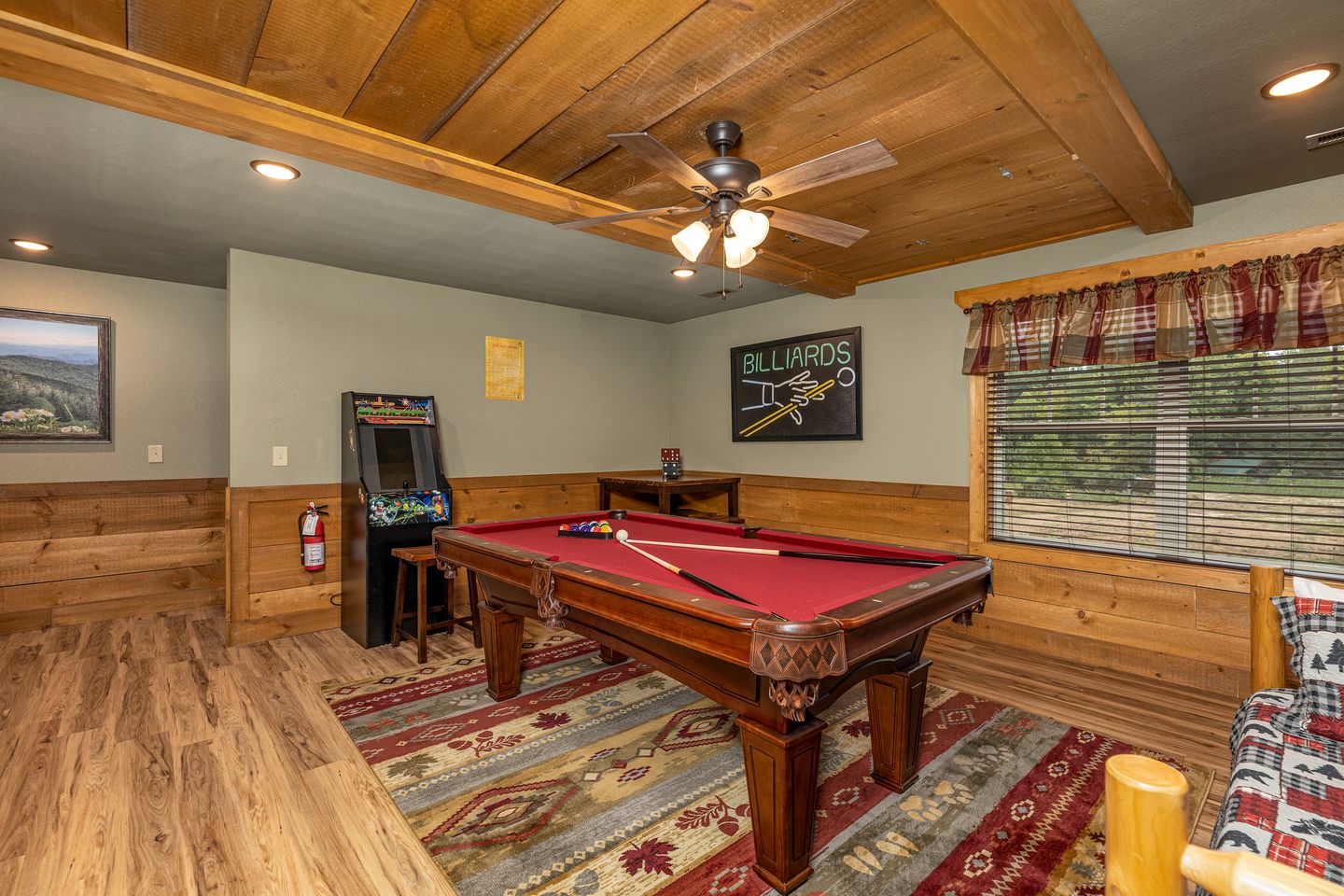 Luxury Cabin Rental with Hot Tub, Pool Table, and Arcade on Family Resort near Gatlinburg, Tennessee