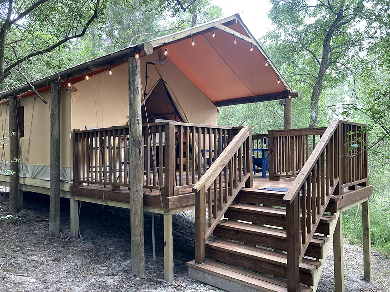 Unique Comfy Glamping Escape at this Safari Tent in Livingston, Texas