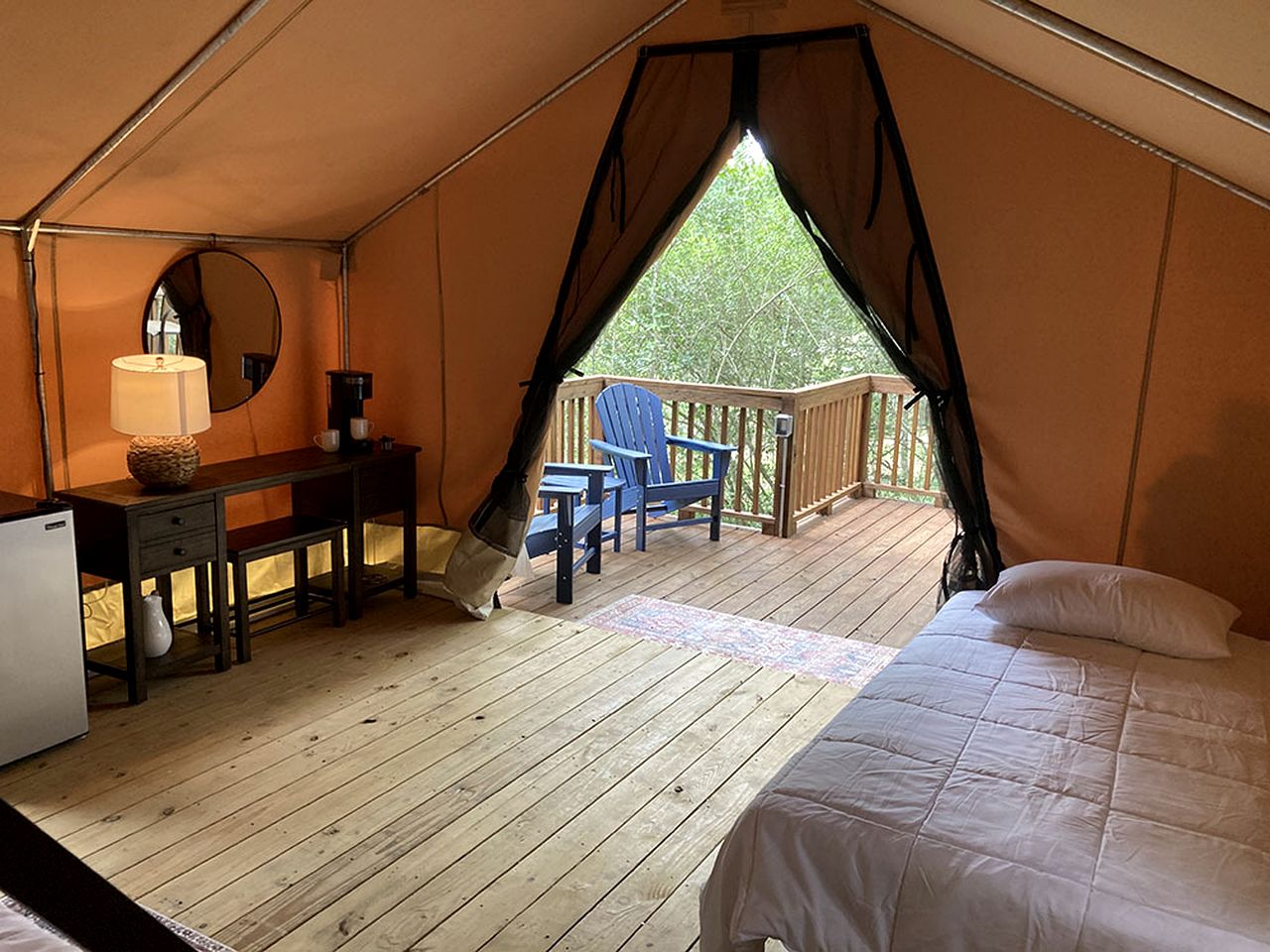 Unique Comfy Glamping Escape at this Safari Tent in Livingston, Texas