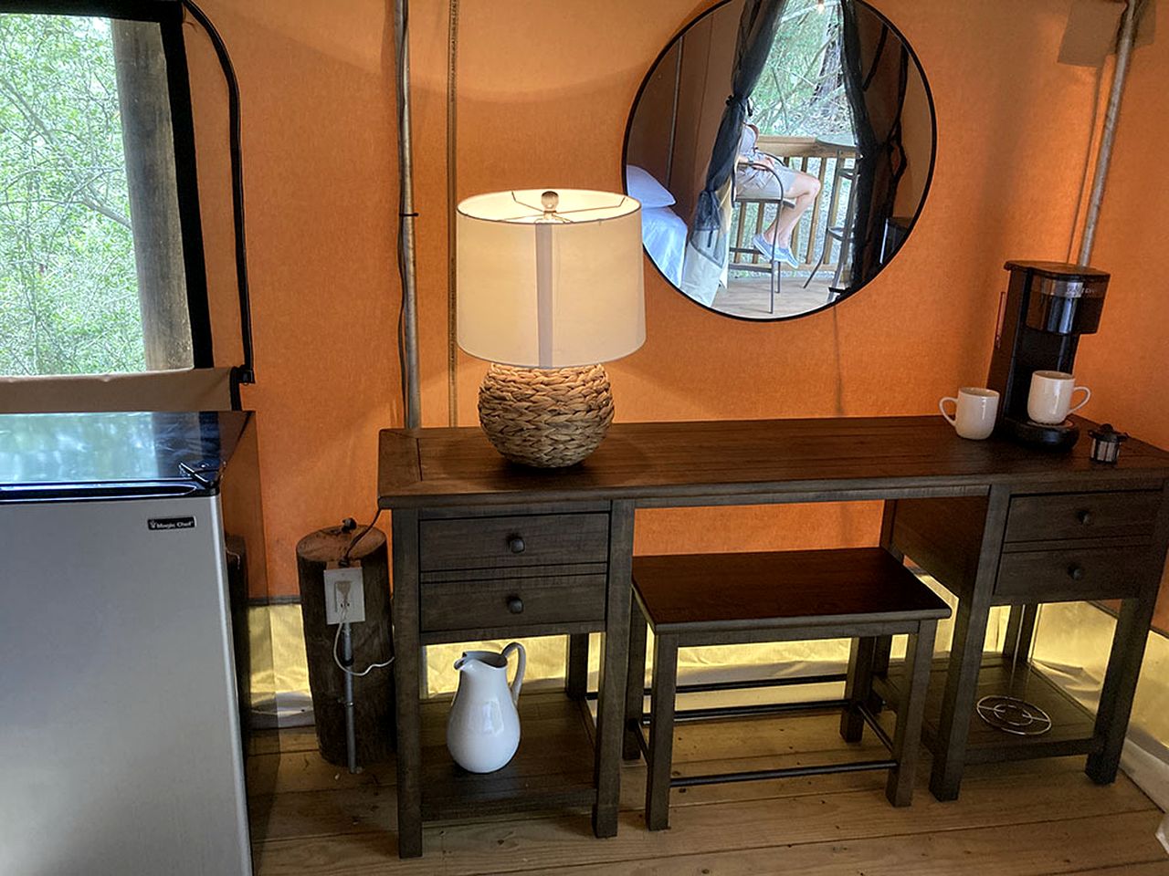 Unique Comfy Glamping Escape at this Safari Tent in Livingston, Texas