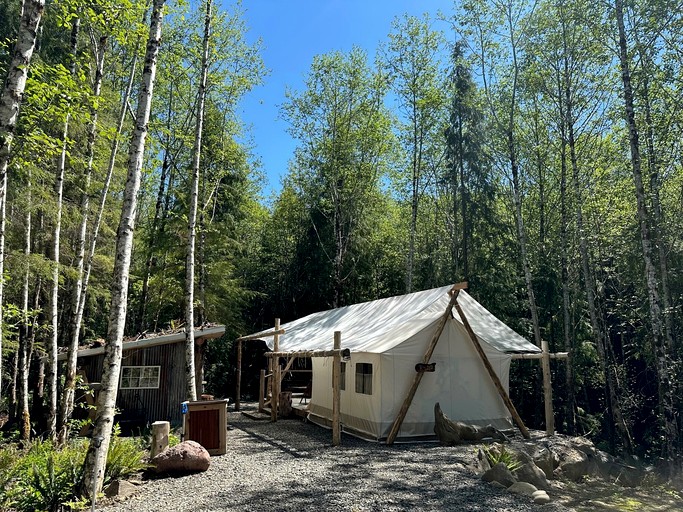 Relaxing Safari Tent for an Incredible Outdoor Glamping Getaway near Forks, Washington